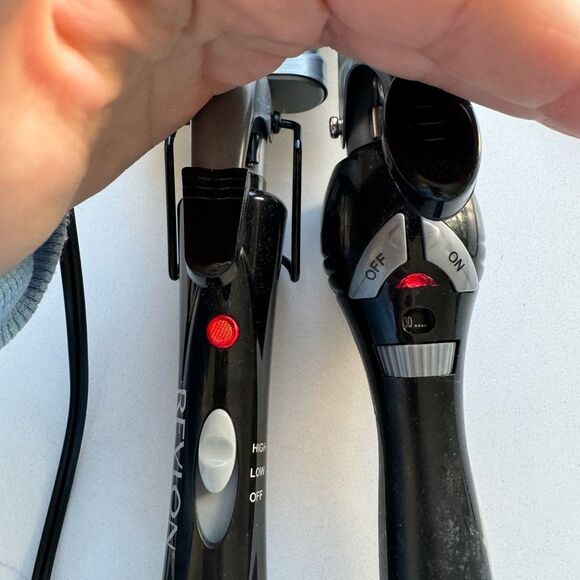 Set of Two Revlon Curling Iron Crimper Hair Styling Tool Low Heat Gray Plated - Picture 6 of 6